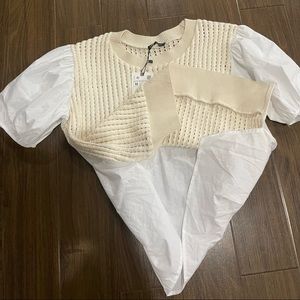 Zara combination knitted sweater